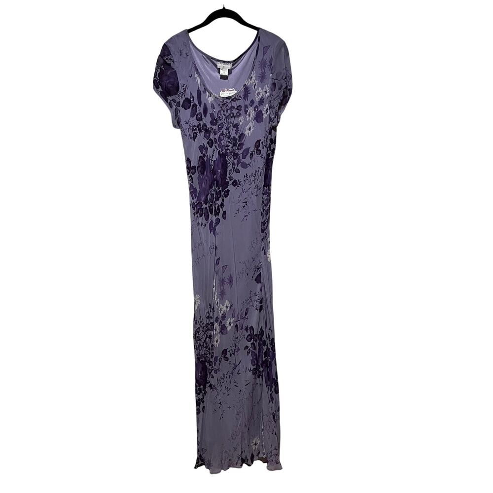 NEW Paradise NY Scoop Neck Floral Maxi Dress Size M Bloomcore Y2K Garden Party